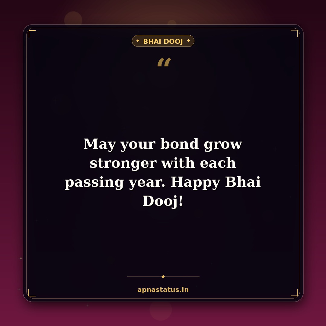 Bhai Dooj status image card